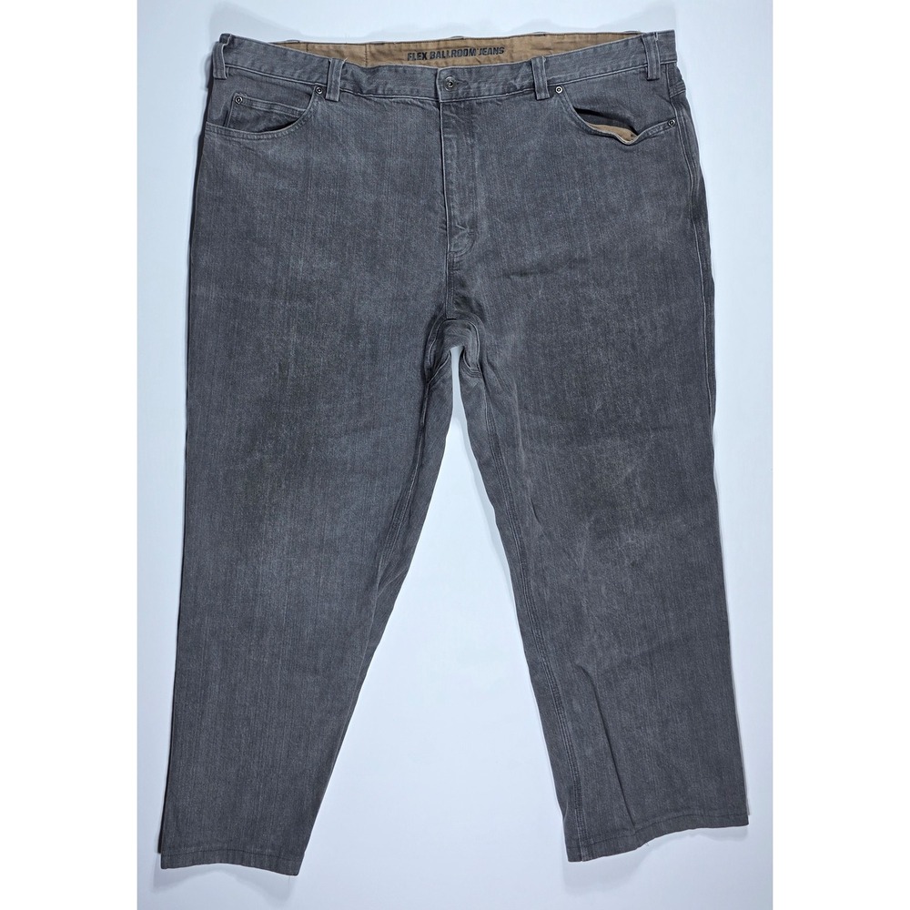 Duluth Trading Co Flex Ballroom Jeans Men's 46x30 Relaxed Fit Gray Denim Pants
